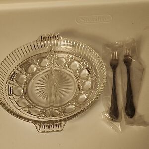 Royal Brighton  Divided Relish Dish with Servers